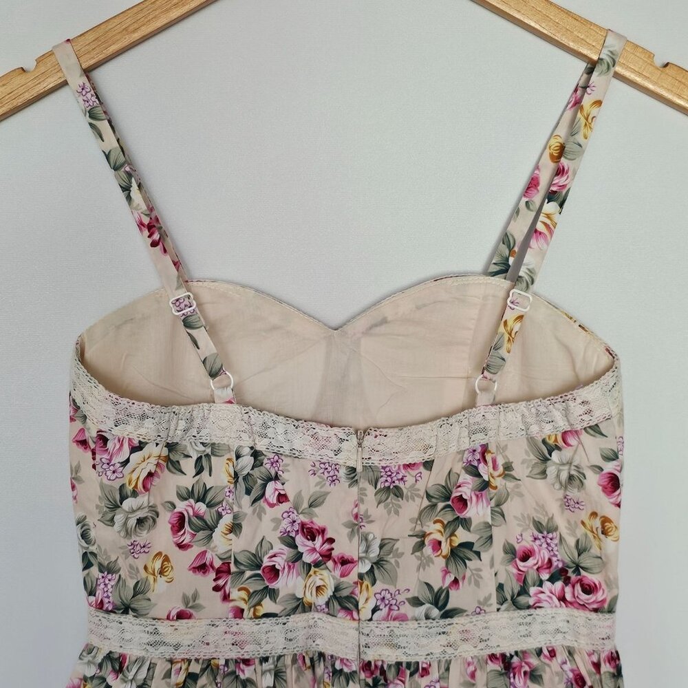 REVOLVE Minuet White Floral Mini Dress with Pink and Green Accents - Picture 7 of 15